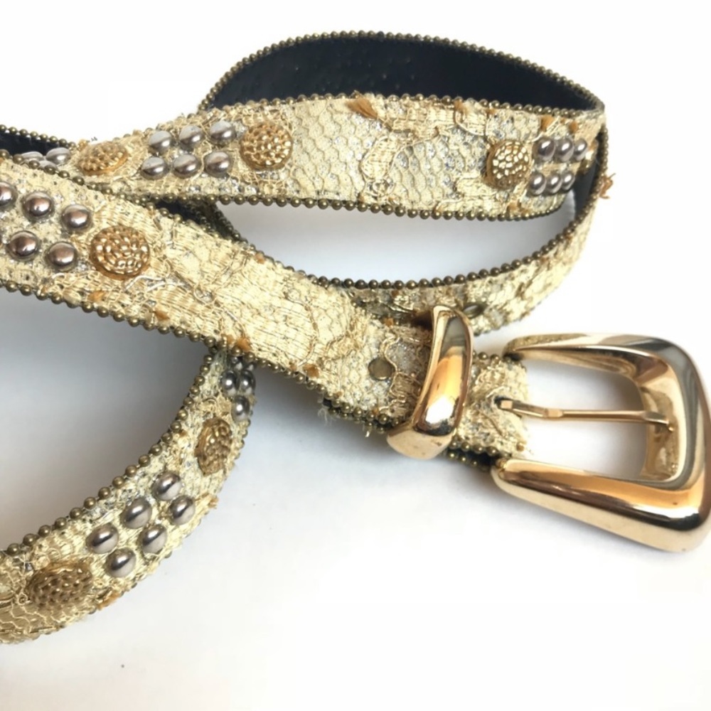 Vintage 80s gold belt 3XL